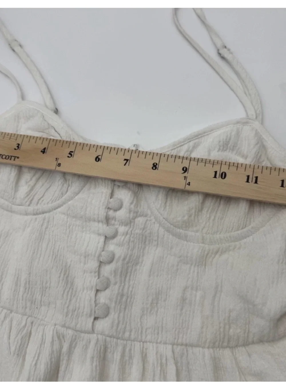 ASTR The Label White Gauze Midi Dress Womens Medium
